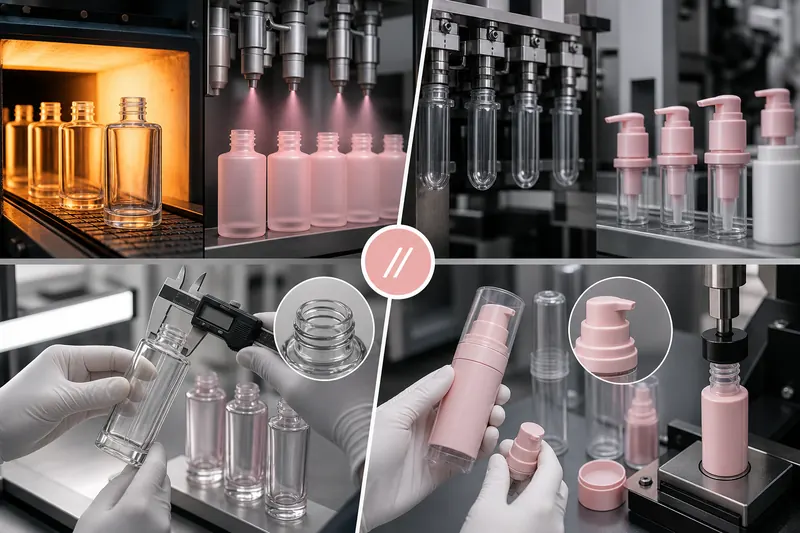 Controles de calidad en la fabricación de envases cosméticos de vidrio y plástico