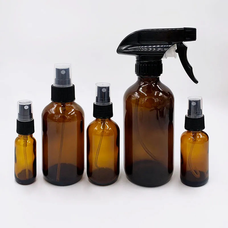H06a9b3b0eef042e78 Amber Atomizer Empty Glass Spray Bottle 30/50/60/80/100/120ML