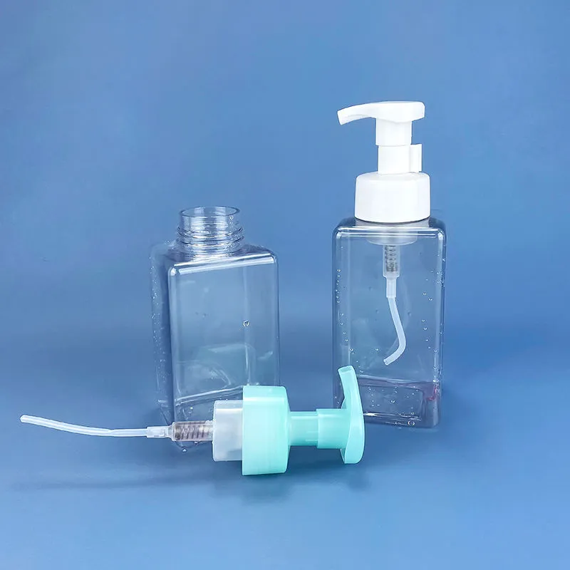 Botella cuadrada de espuma de PET (apta para jabón de manos y gel de baño)