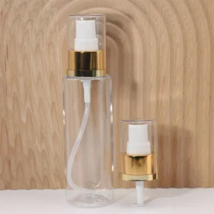 Pulverizador de niebla fina de 24 mm, modelo 24/410, de aluminio dorado y plástico dorado, con tapa completa