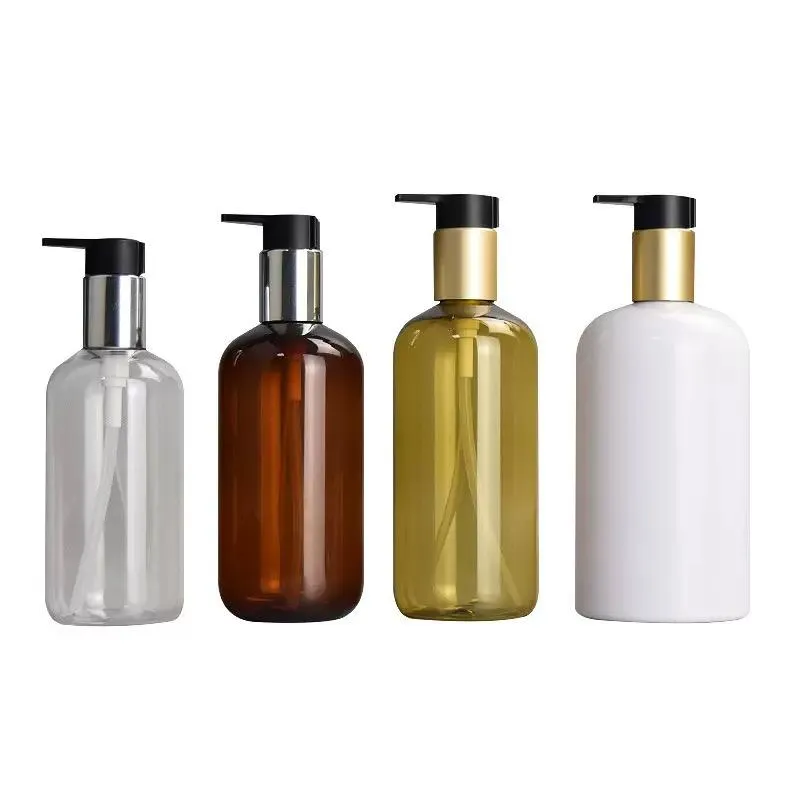 PET Gold Pump Sprayer Shampoo & Conditioner Bottles 250ml 300ml 500ml