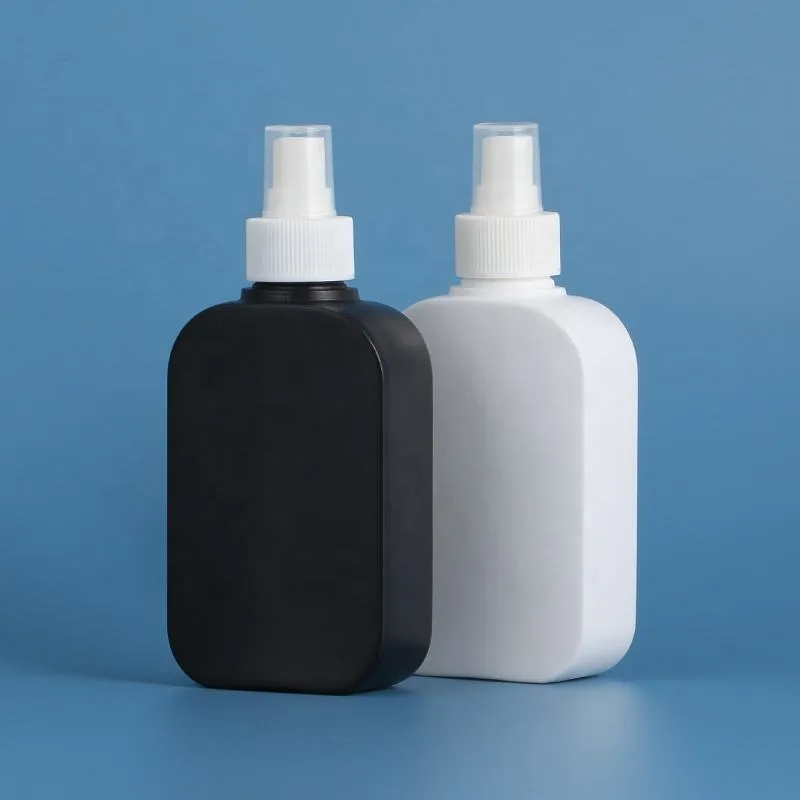 H6b421ead2bf54054g Luxury Hdpe Flat Square Plastic Shampoo Pump Bottle with Logo 8oz