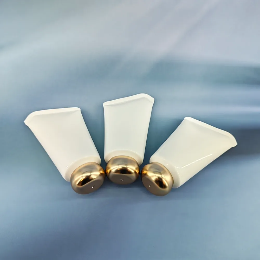 Ha03c7f7321a842809 Luxury White Cosmetic Tube 60ml With Gold Ball Screw Cap For Hand Cream