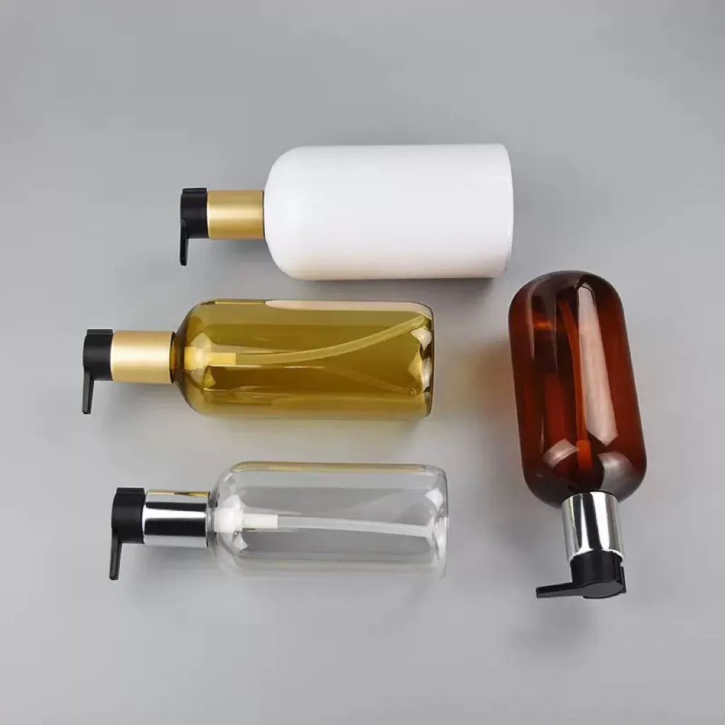 Ha7a93429511546149 PET Gold Pump Sprayer Shampoo & Conditioner Bottles 250ml 300ml 500ml