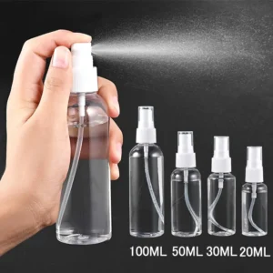 Botella rociadora de PET para viajes con atomizador fino, de 10 a 500 ml