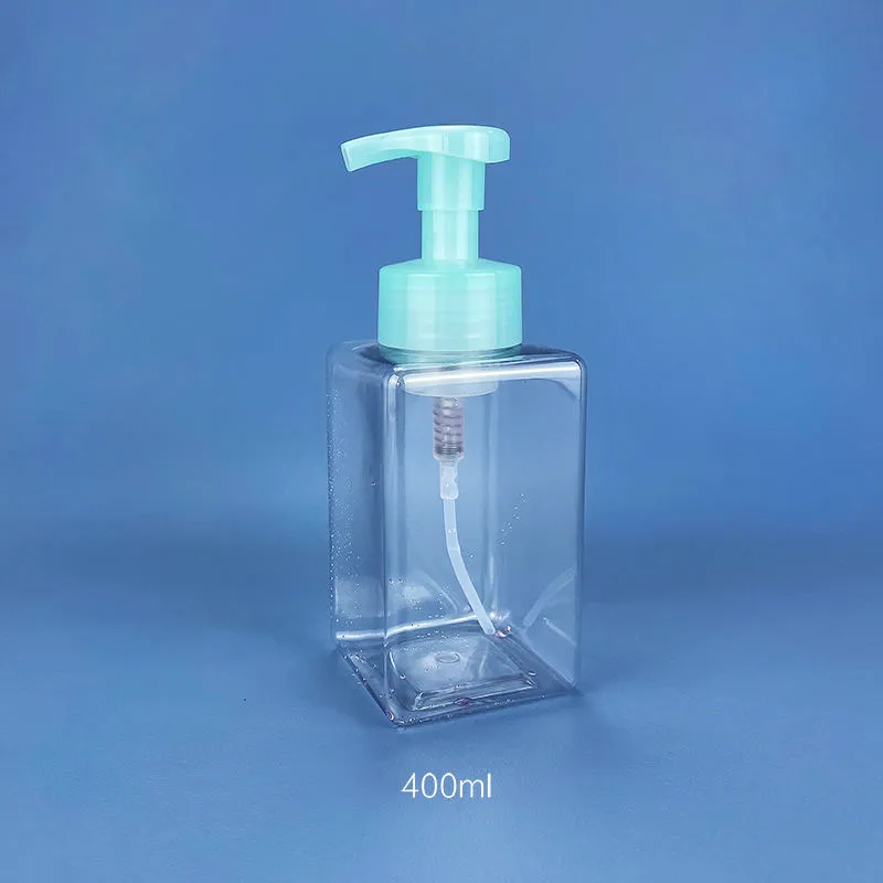 Hf0b5daaf5e274169a0 Botella cuadrada de espuma de PET (apta para jabón de manos y gel de baño)
