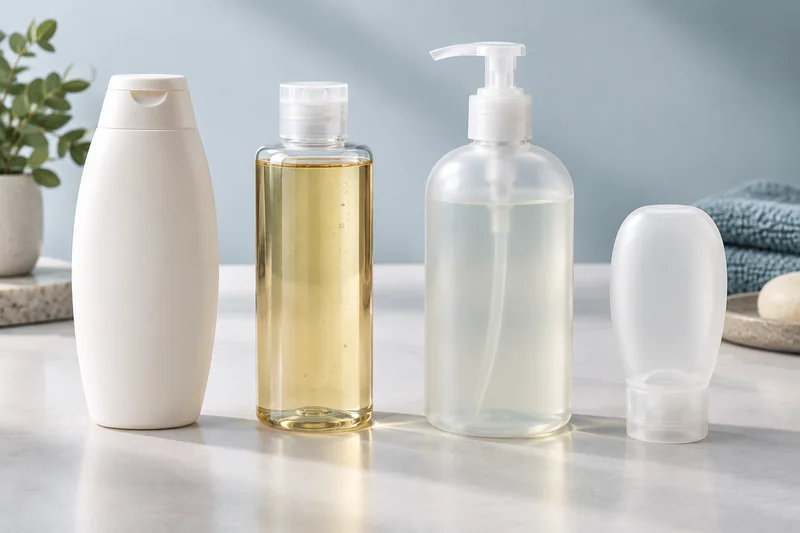 Markenlose Shampoo-Verpackungsformate aus HDPE, PET, PP und LDPE im direkten Vergleich