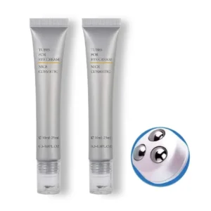 10 ml, 15 ml, 20 ml – Tube mit 3 Metallkugeln für eine Roll-on-Augenmassagecreme gegen Augenringe