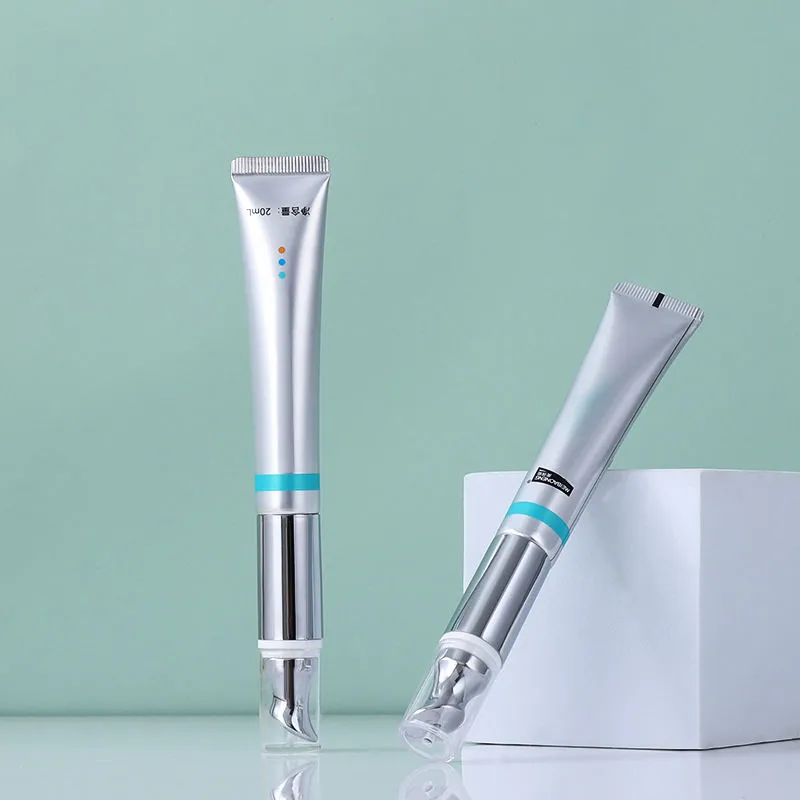 Customized 15ml 20ml electric eye cream plastic tubes container aluminum-plastic tube eye cream vibration massage applicator